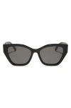 Diff Evie 54mm Polarized Sunglasses In Grey