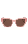 Diff Evie 54mm Polarized Sunglasses In Pink