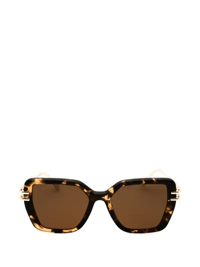 Diff Eyewear Dasha Geometric-frame Sunglasses In Brown
