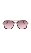 Diff Eyewear Jordan Sunglasses In Ruby Red & Burgundy Gradient