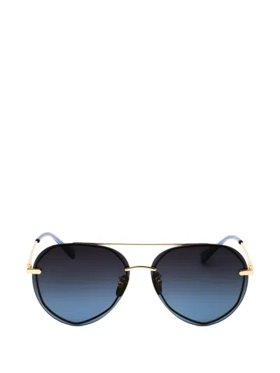 Diff Eyewear Lenox Pilot-frame Sunglasses In Gold