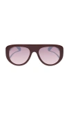 Diff Eyewear Morgan Sunglasses In Ruby Red & Burgundy Gradient