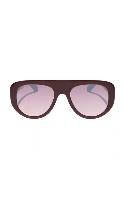 Diff Eyewear Morgan Sunglasses In Ruby Red & Burgundy Gradient