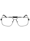 Diff Eyewear Sleek Rectangular Eyeglasses For Men In Black