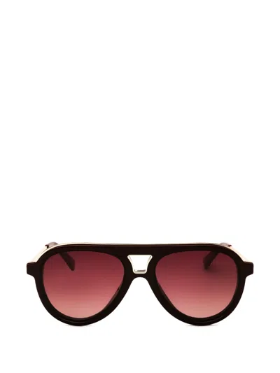 Diff Eyewear Tosca Iii Pilot-frame Sunglasses In Red