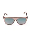 Diff Eyewear Women's 55mm Rectangle Sunglasses In Turquoise