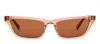 Diff Futuristic Lover Champagne Cat Eye Sunglasses In Brown