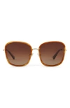 Diff Genevive 57mm Gradient Square Sunglasses In Brown Gradient