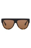 Diff Georgie 58mm Gradient Flat Top Sunglasses In Brown