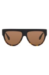 Diff Georgie 58mm Gradient Flat Top Sunglasses In Brown Gradient