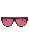 Diff Georgie 58mm Gradient Shield Sunglasses In Black