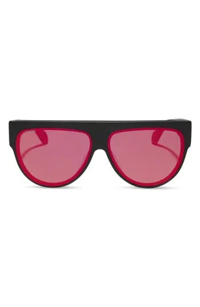 Diff Georgie 58mm Gradient Shield Sunglasses In Black