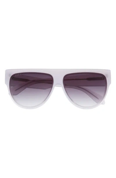 Diff Georgie 58mm Gradient Shield Sunglasses In Thistle/grey Gradient