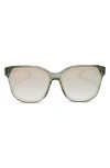 Diff Gia 62mm Oversize Square Sunglasses In Gray