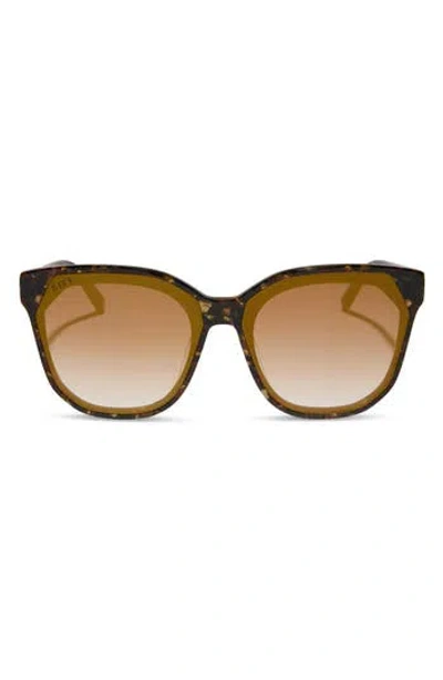 Diff Gia 62mm Oversize Square Sunglasses In Brown