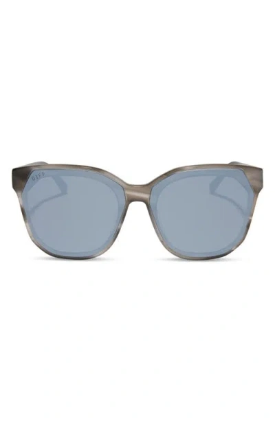 Diff Gia 62mm Oversize Square Sunglasses In Gray