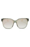 Diff Gia 62mm Oversize Square Sunglasses In Green