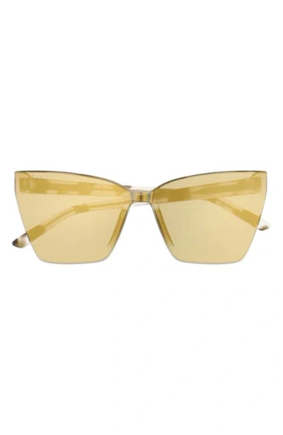 Diff Goldie 65mm Oversize Cat Eye Sunglasses In Green