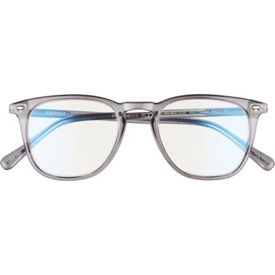 Diff Griffin 51mm Blue Light Blocking Reading Glasses In Smoke Crystal