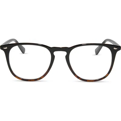Diff Griffin Blue Light Blocking Reading Glasses In Black Tortoise