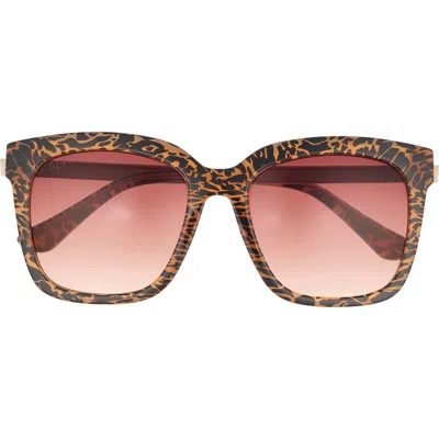 Diff Hailey Square Sunglasses In Jungle/ Brown Gradient