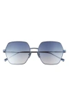 Diff Harlowe 55mm Square Sunglasses In Blue