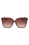 Diff Hazel 58mm Gradient Square Sunglasses In Brown Gradient