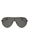Diff Imani 139mm Gradient Shield Sunglasses In Green