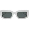 Diff Indy 51mm Gradient Rectangular Sunglasses In White
