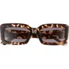 Diff Indy 51mm Rectangular Sunglasses In Grey/tortoise