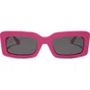 Diff Indy 51mm Rectangular Sunglasses In Pink