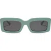 Diff Indy 51mm Rectangular Sunglasses In Turquoise
