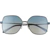 Diff Iris 59mm Gradient Square Sunglasses In Aegean Blue Flash