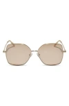 Diff Iris 55mm Polarized Square Sunglasses In Honey Crystal Flash