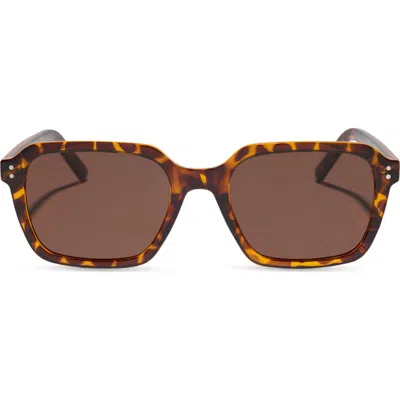 Diff Jace 52mm Square Sunglasses In Kona Tortoise/ Brown