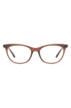 Diff Jade 51mm Blue Light Blocking Cat Eye Glasses In Brown