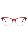 Diff Jade 51mm Blue Light Blocking Cat Eye Glasses In Pink