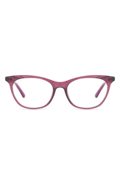 Diff Jade 51mm Blue Light Blocking Cat Eye Glasses In Pink