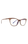 Diff Jade 51mm Blue Light Blocking Optical Glasses In Animal Print
