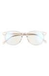 Diff Jaxson 49mm Blue Light Blocking Glasses In Sandstone Crystal/clear