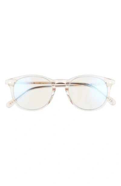 Diff Jaxson 49mm Blue Light Blocking Glasses In Sandstone Crystal/clear