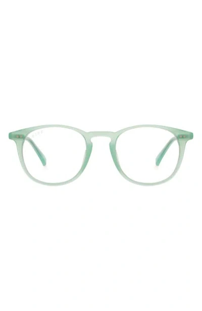 Diff Jaxson 49mm Small Round Optical Glasses In Green