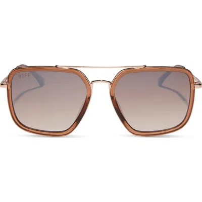 Diff Jesse Navigator Sunglasses In Brown
