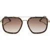 Diff Jordan 57mm Gradient Navigator Sunglasses In Brown