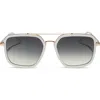 Diff Jordan 57mm Gradient Navigator Sunglasses In White