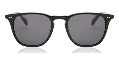 Diff Justin Baldoni Maxwell+black Grey Lens Men's Sunglasses Black Size 59