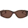 Diff Kai Rectangular Sunglasses In Jungle Brown