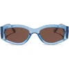Diff Kai Rectangular Sunglasses In Sky Blue