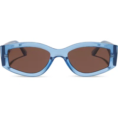 Diff Kai Rectangular Sunglasses In Sky Blue