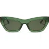 Diff Katarina 51mm Cat Eye Sunglasses In Green